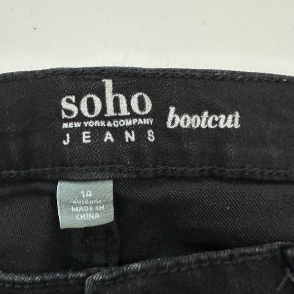 New York & Company Bootcut Women's size 14 Black Denim Jeans - Picture 3 of 5